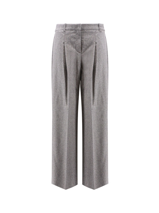 Melange Wool Blend Trousers