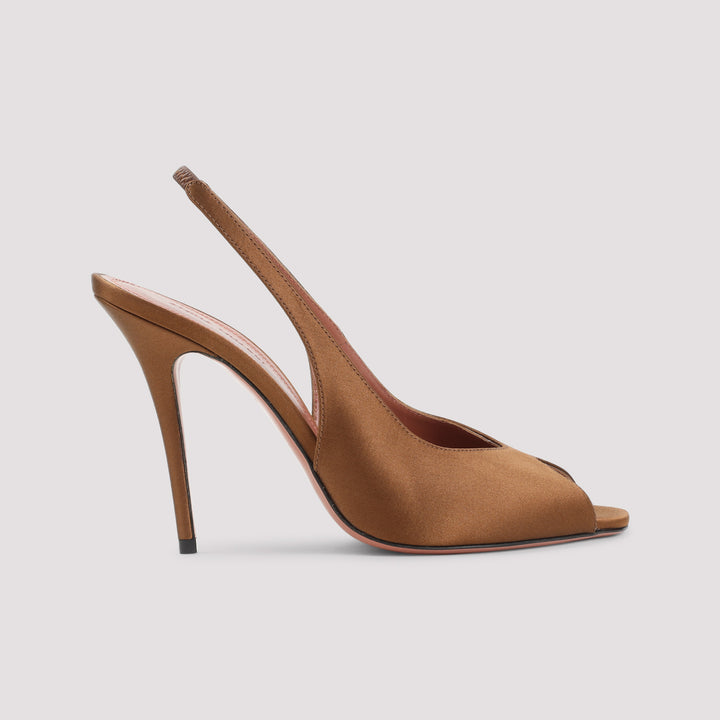 Amina Muaddi Mules - Marrone | 60ec0d55bf8f422164ea5e5461da0a70207c97de