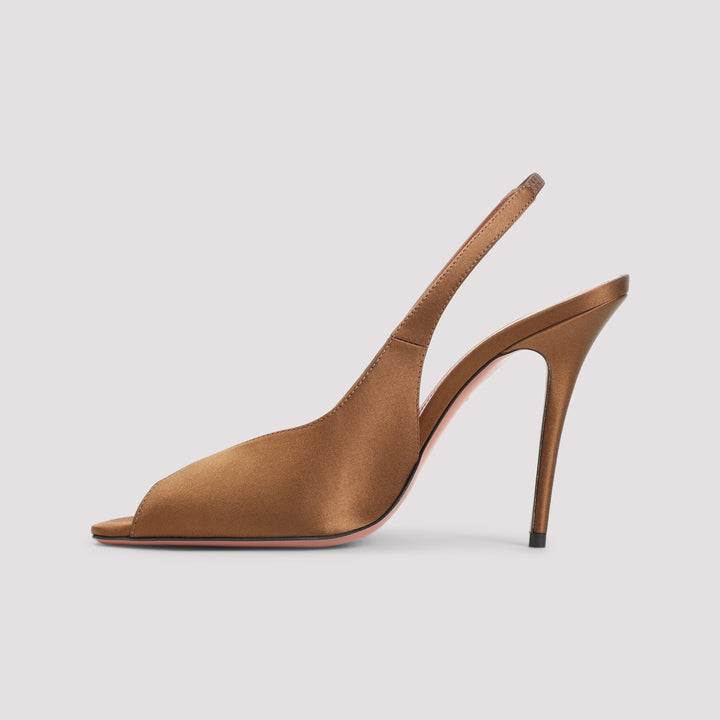 Amina Muaddi Mules - Marrone | 857b2f219d92d5cecffbe40caeedb4d876382830