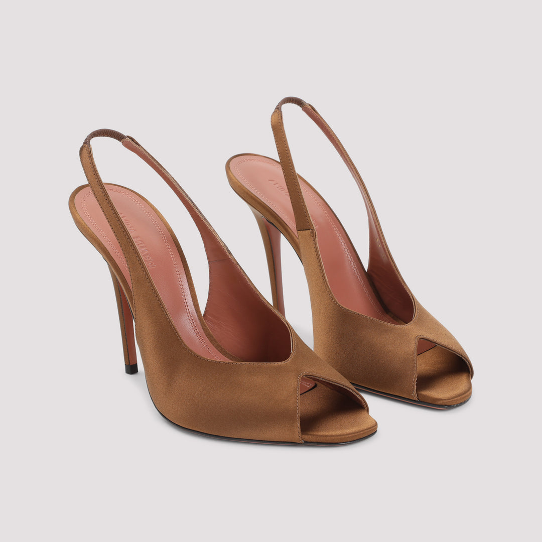 Amina Muaddi Mules - Marrone | c8dc9bb529eb707a147f2967d99889aec316037b