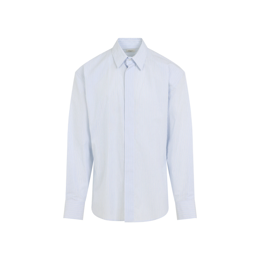 Saint Laurent Shirts - Blu | de8c36b44163df10a33f2ac214812b1eea92491d