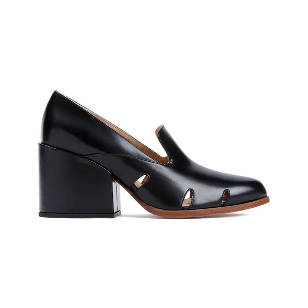Zapatos de tacón Eliza de piel de becerro negra