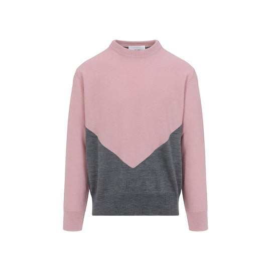 Pink Wool Cn Long Sleeves Jumper