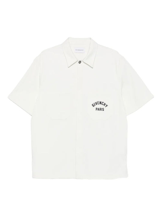 Camicia In Cotone Con Ricamo Givenchy Paris