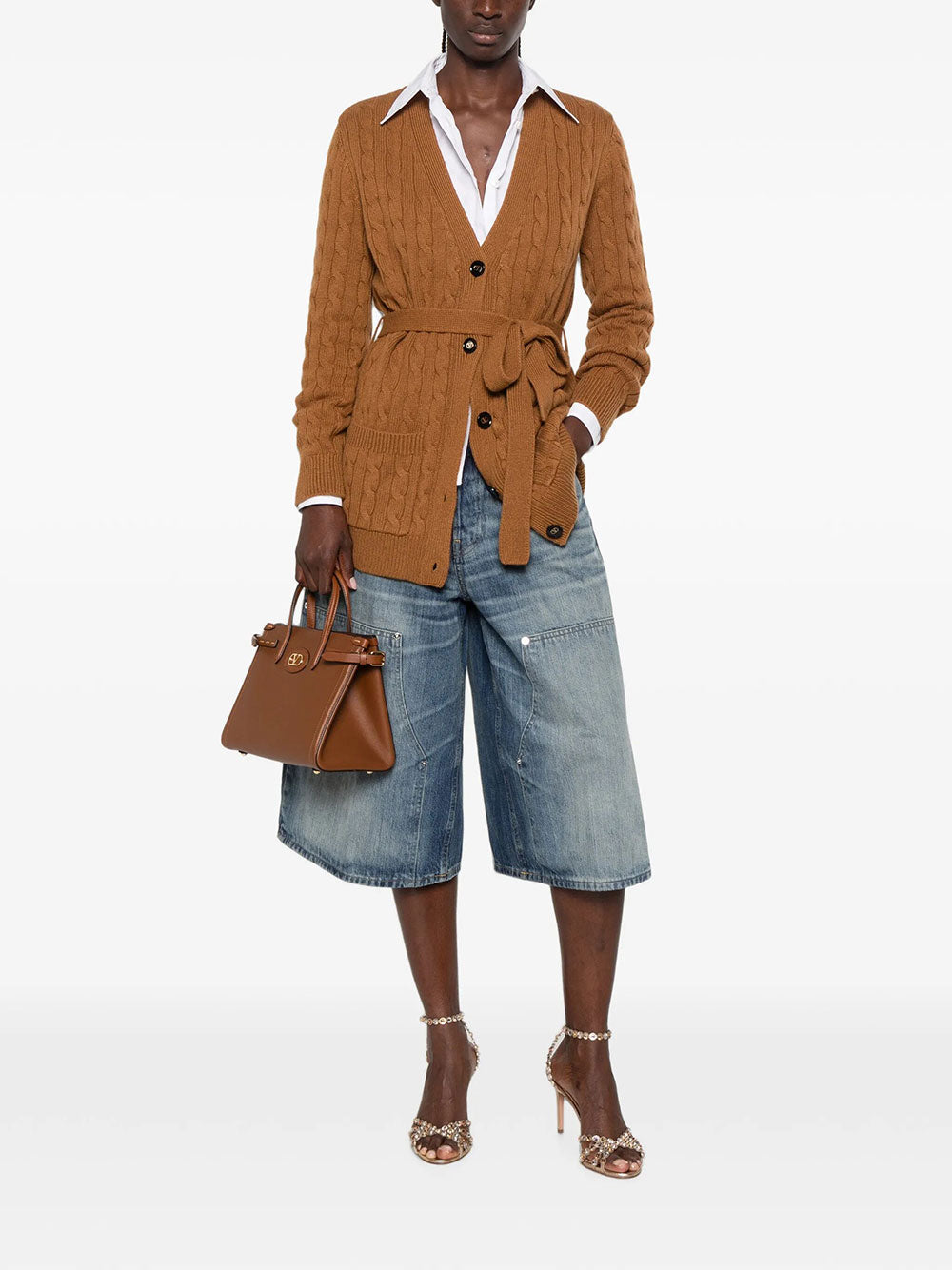 Valentino Garavani Cardigan - Marrone | 1e6288f709d464e4a617113f3d6ae0fcbe528757