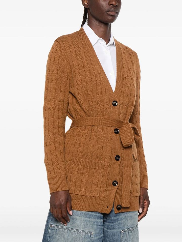 Valentino Garavani Cardigan - Marrone | 4479e66e53a45707ec12a50d69ed099772a00fbb