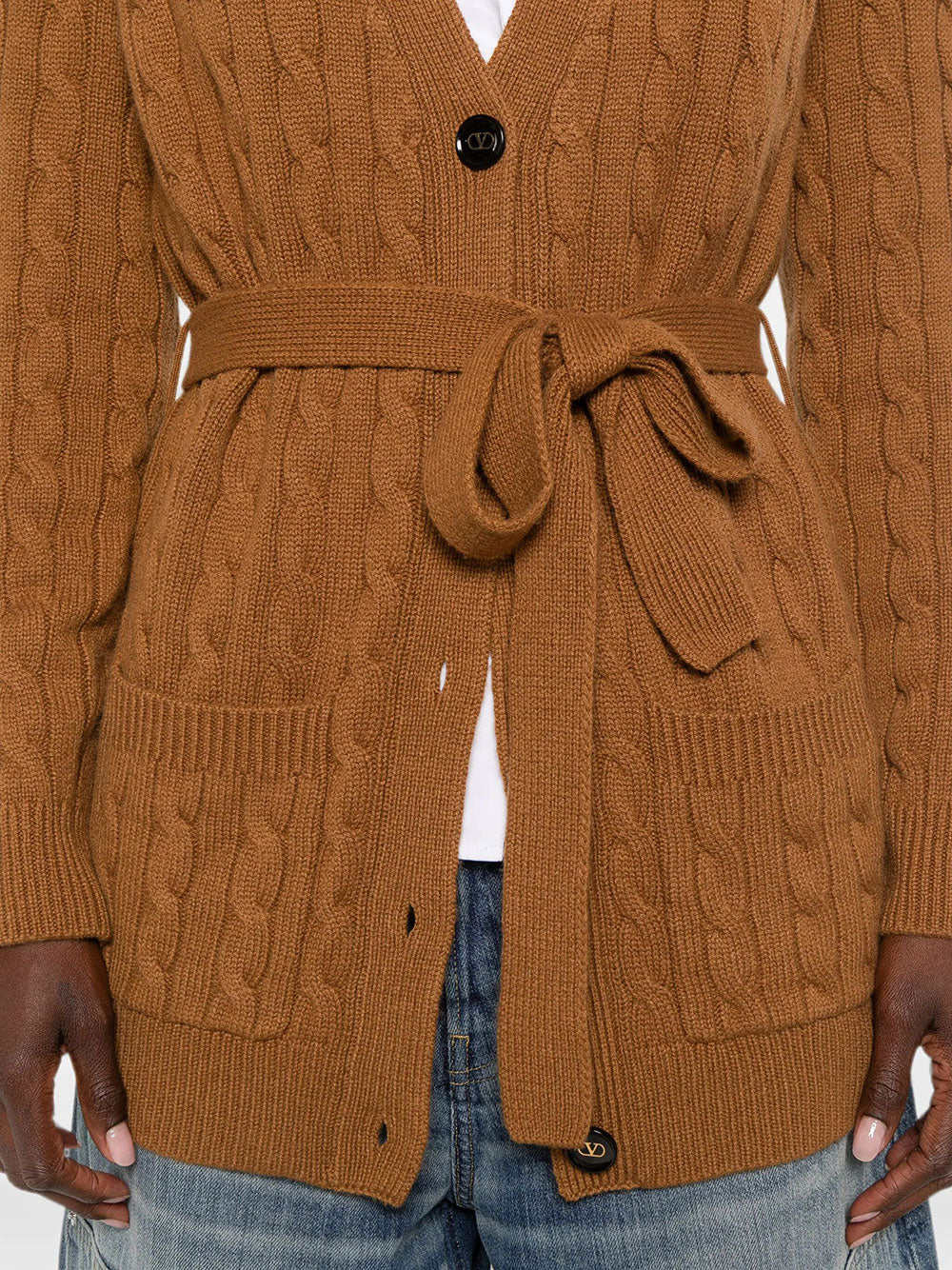 Valentino Garavani Cardigan - Marrone | 5ac07d9ce02f61693fb1f39ed8ab23d7873d49f7