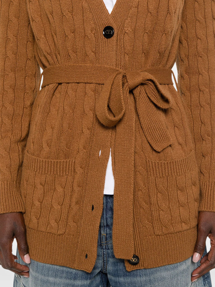 Valentino Garavani Cardigan - Marrone | 5ac07d9ce02f61693fb1f39ed8ab23d7873d49f7