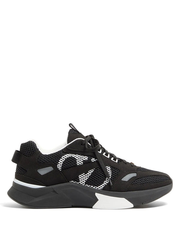 Sneakers Demivee In Tessuto Mesh Con Riporti In Suede