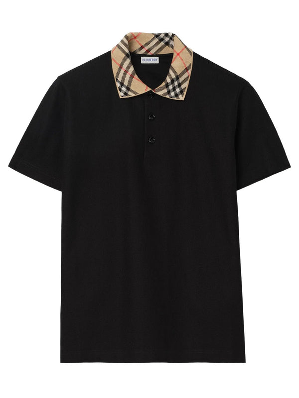 Polo In Cotone Con Collo Check