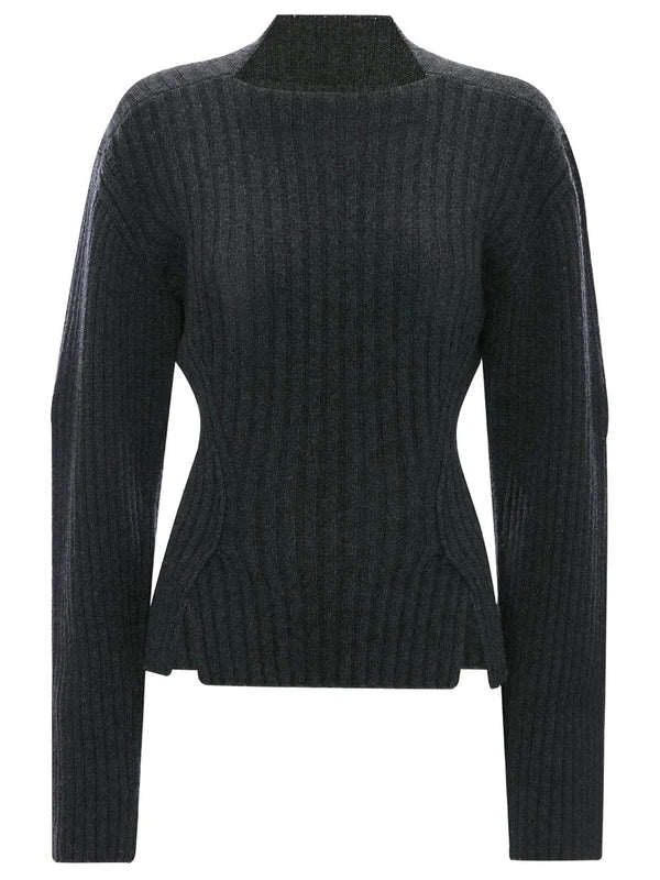 Maglione A Coste In Lana Merino
