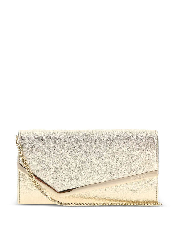 Pochette Emmie In Tessuto Brilliance Ghiaccio Platino
