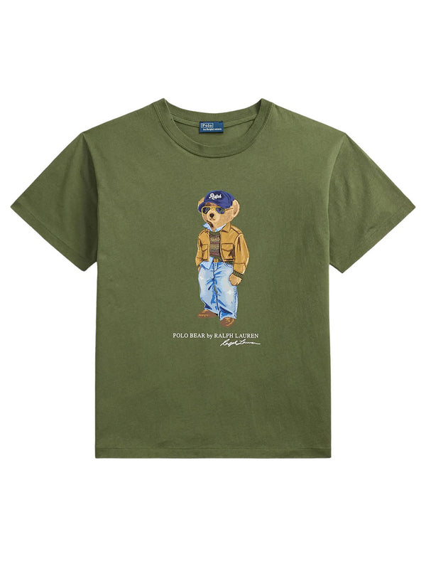 T-Shirt Polo Bear In Jersey Di Cotone