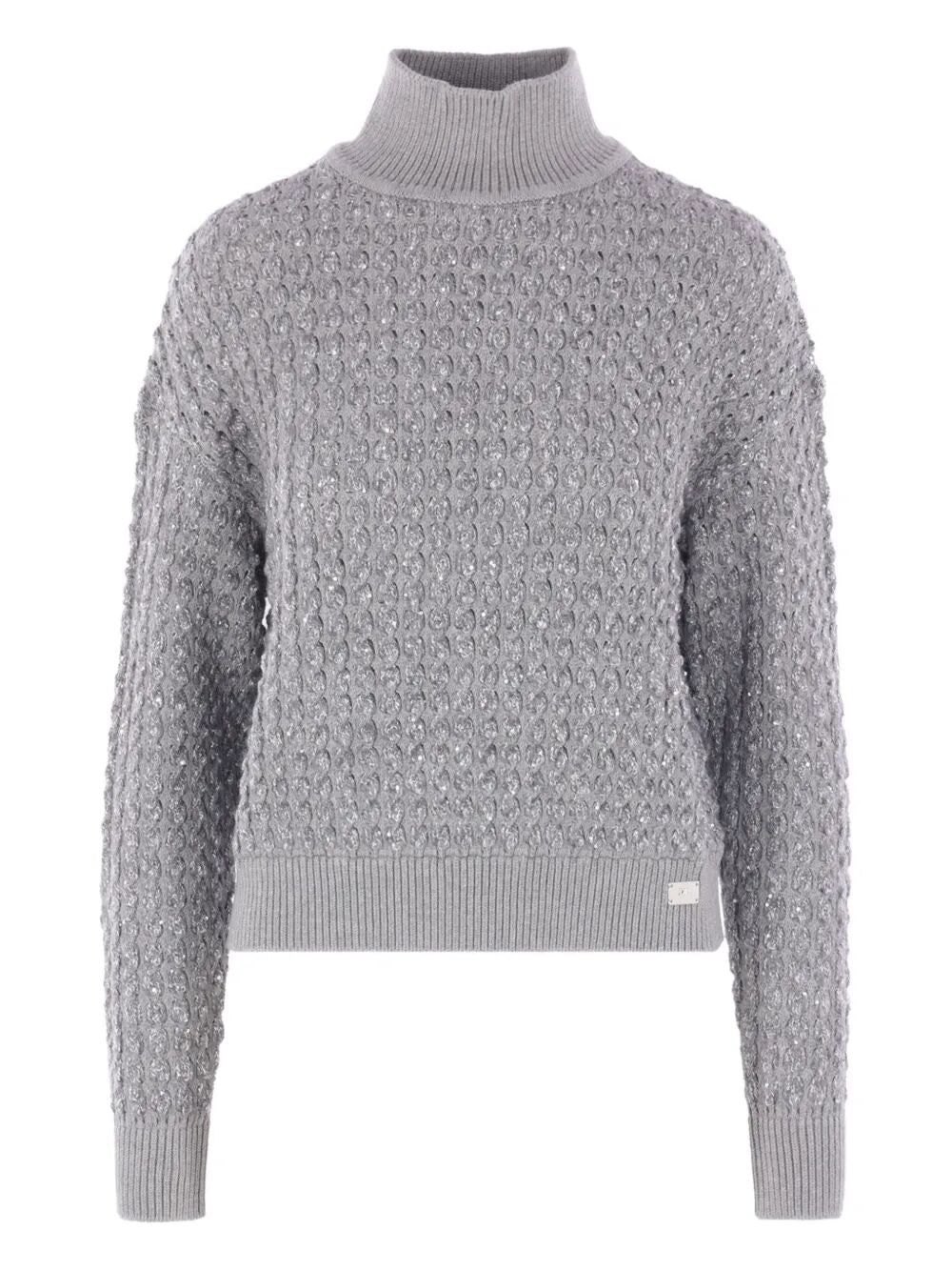 Elisabetta Franchi Turtle neck - Grey | 618926b126f064e8216d6311b7ea712423533f5f
