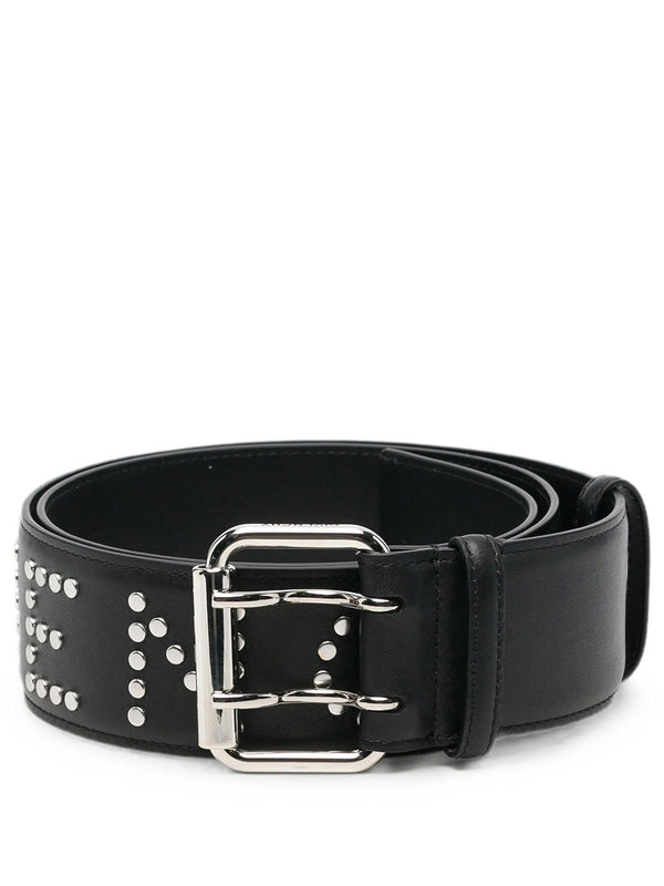 Cintura In Pelle Con Borchie