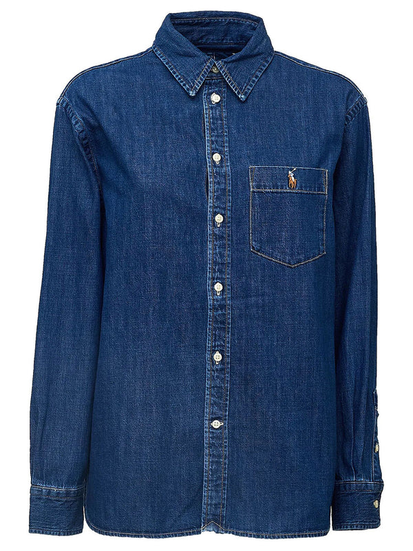 Camicia Woven-Sport In Denim