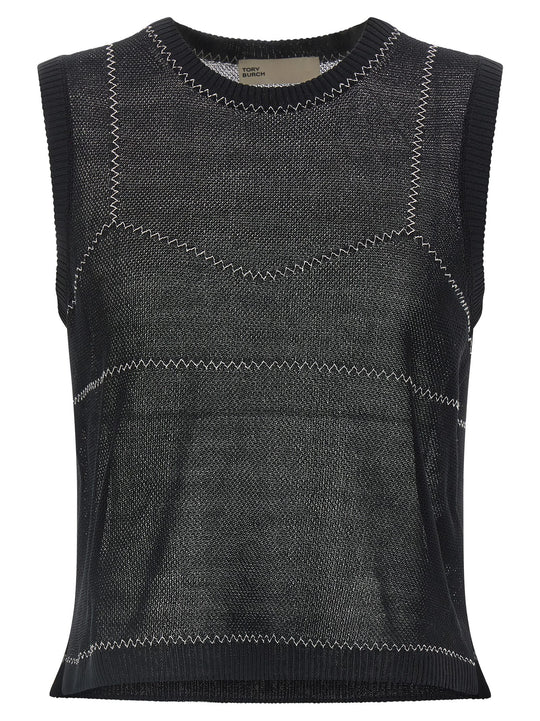 Mesh Top Top Nero