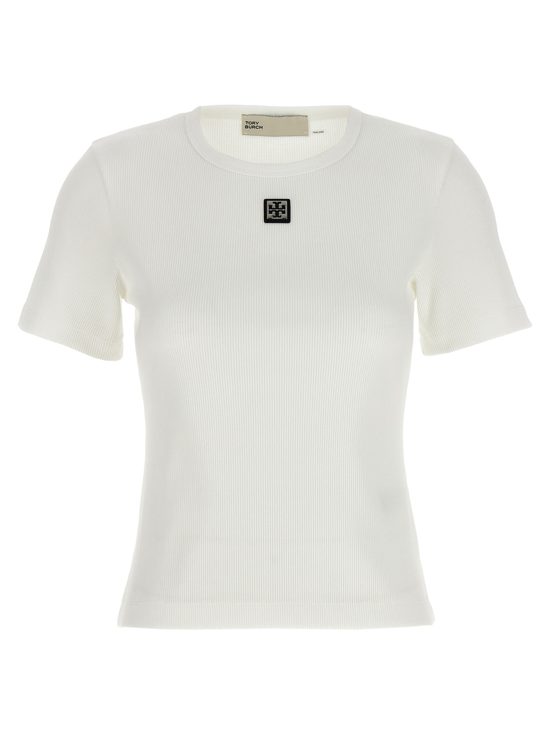 Tory Burch Logo Plaque T shirt - Bianco | 9428e4875832ed32e0f5a3e74b162ca333d63903