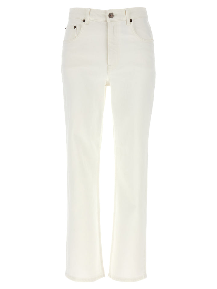 Tory Burch Cropped Jeans - Bianco | 87e4ac4ed8a27a803dffacf23ea3b50627d408d1