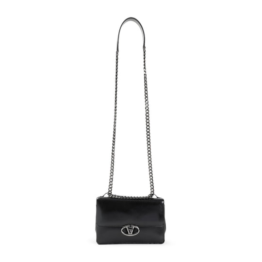 Black Leather Chain 1 Small Shoulder Bag