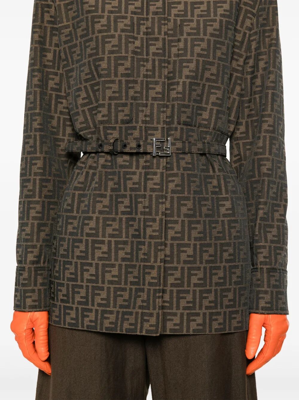 Fendi Shirt jackets - Marrone | 789156a56641eb435d6fd5bf8f64660bea30b12a