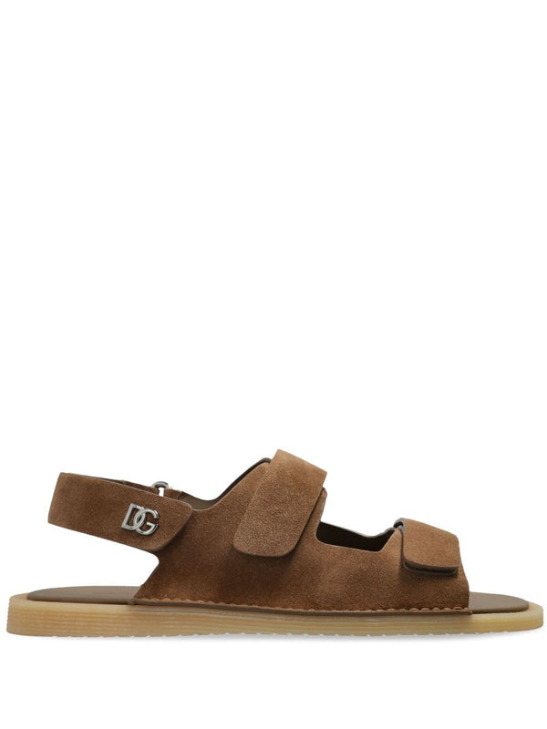 Sandalias de ante con tiras autoadherentes