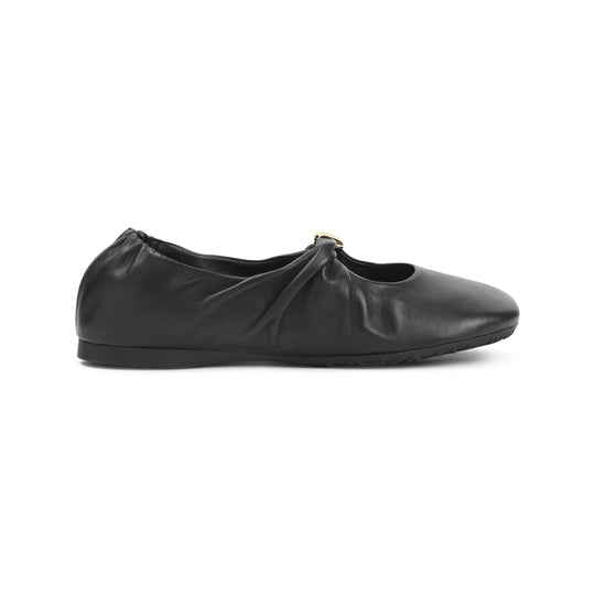 Black Pebble Soft Lambskin Ballerinas