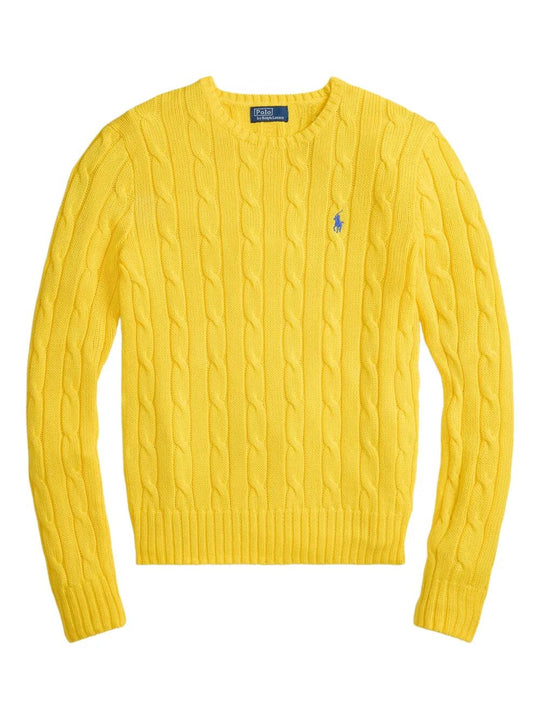 Pullover Slim Fit In Cotone A Trecce