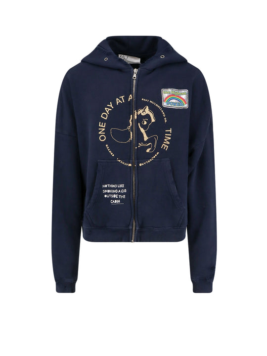 Distressed Cotton Sweatshirt