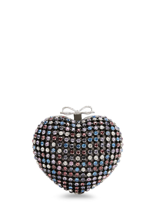 Crystal Heart Clutch Bag