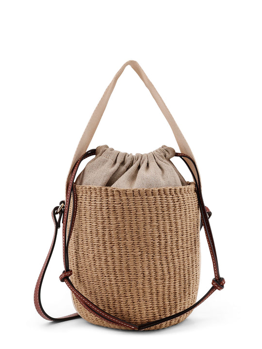 Woody Raffia Bucket Bag