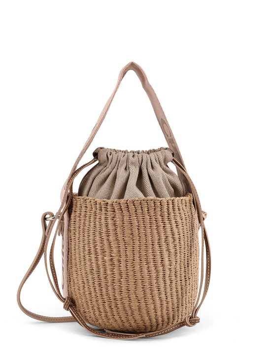 Woody Raffia Bucket Bag