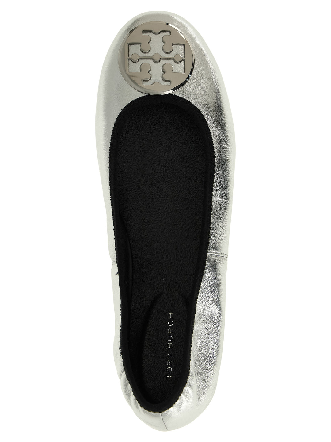 Tory Burch Reva Travel Ballerine - Silver | f238c53108743e79616c0918dbc397b8ed81bafb