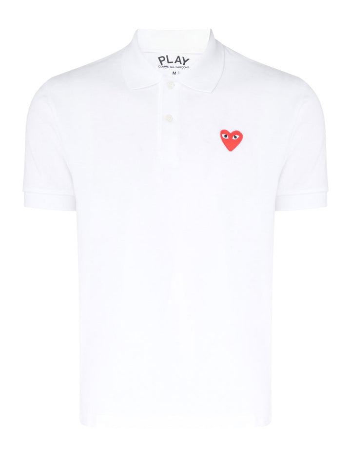Comme Des GarÇOns Play Polo - Bianco | 9b21c452ea524f33aa498cdedb31e3bfc2728206