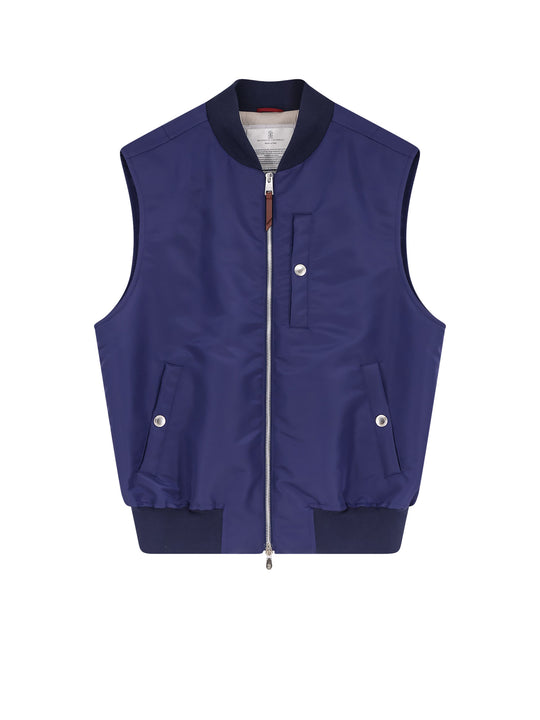 Water-Repellent Nylon Sleeveless Jacket
