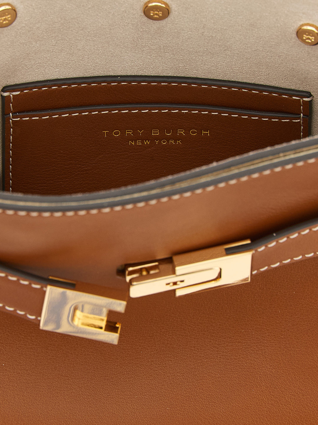 Tory Burch Lee Radziwill Petite Borse a Tracolla - Marrone | fca4f317f62983a3ae7078ef04207b50bcdc8875
