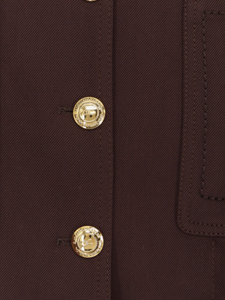 Elisabetta Franchi Jackets - Marrone | 7d63250f27cf3690ae4aba2b2d8cd06b9188ca11