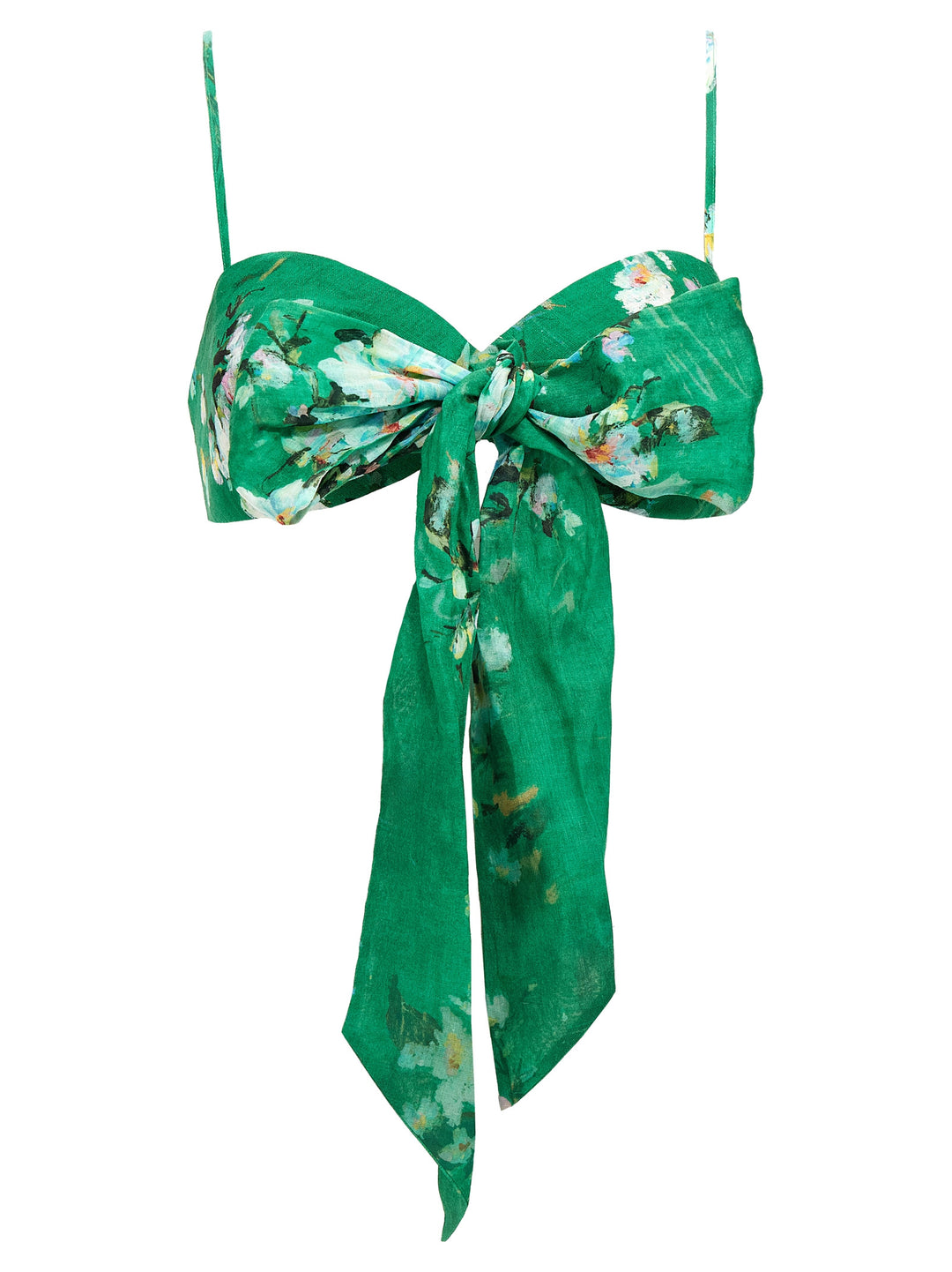 Zimmermann Everley Draped Bow Top - Verde | 8584e4e795ef9812c11fb967304b59d75103168d