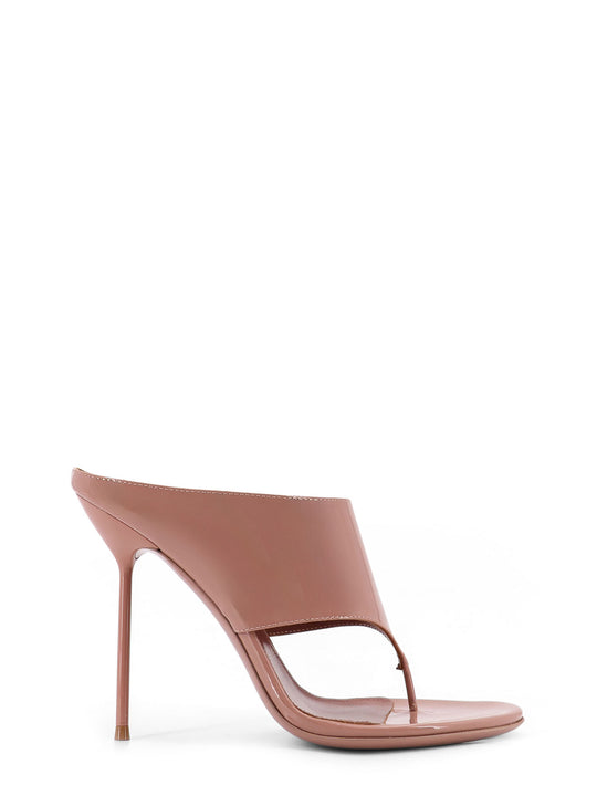 Lidia Thong Patent Leather Sandals