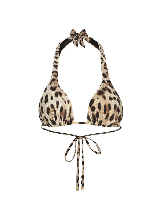 Bikini Top With Animal Print