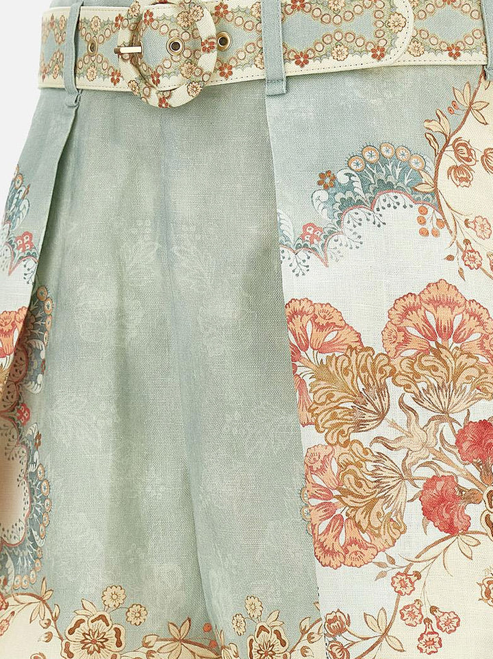 Zimmermann Shorts - Wallpaper Floral Mint | 4638429c5a071a7f8a46865fd13076e57be00c8d