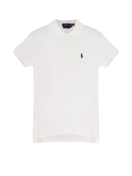 Cotton Blend Polo Shirt With Embroidered Logo