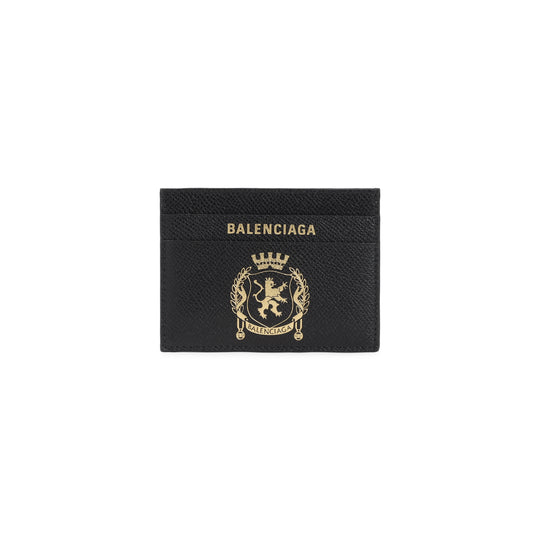 Black Passport Grained Leather Credit Card Case