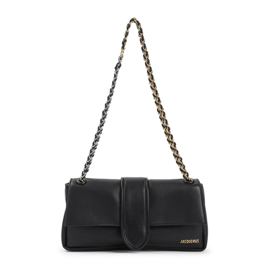 Black Le Bambino Chaine Lamb Leather Handbag