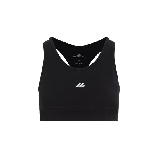 Black Reflective Sports Bra