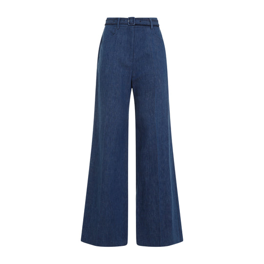 Denim Blue Recycled Cotton Norma Pants