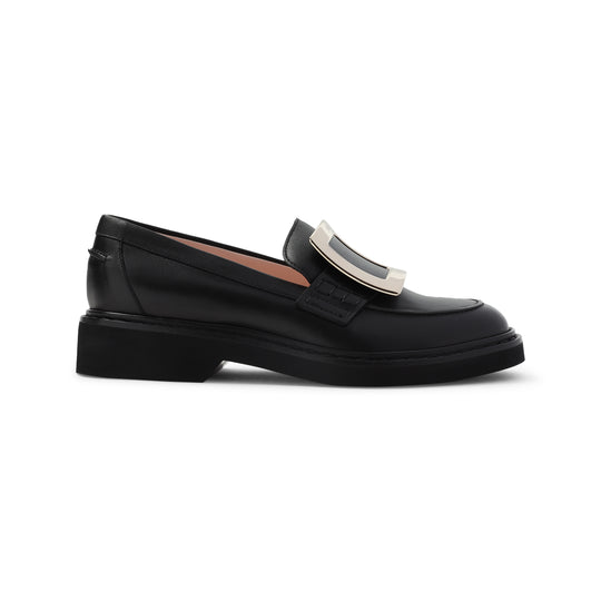 Black Leather Vivier Viv Rangers Met Buc 25 Loafers