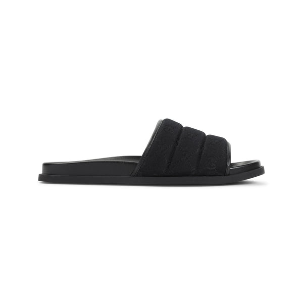 Black Rhein Gg Cotton Sandals