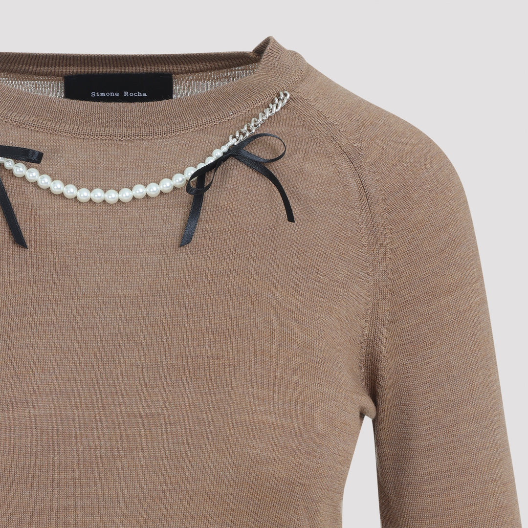 Simone Rocha Pullover - Marrone | a9dc1bb6e3270c189ab0e2b852459e2e96838d9b