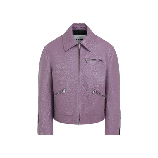 Purple Ovine Leather Jacket